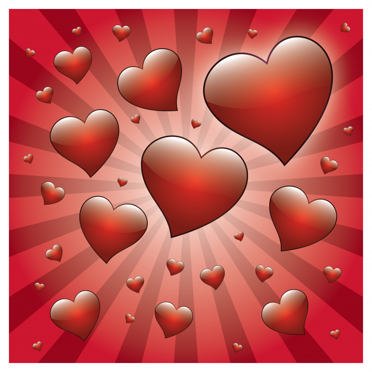 free vector Free Valentine Heart with Rays Vector Graphic